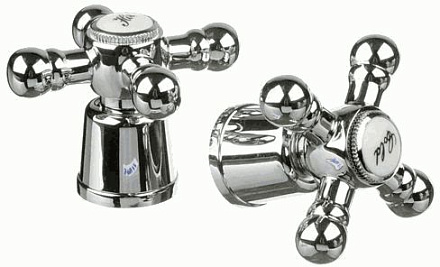 маховик Крест металл квадрат 7*7 короткий (пара) MELODIA MKP20291WC