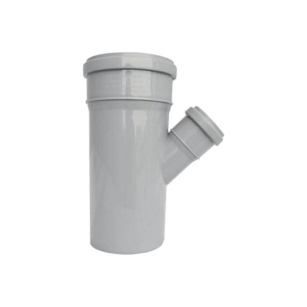 Тройник PP-H сер б/н Дн110х110х45гр в/к РосТурПласт 36575