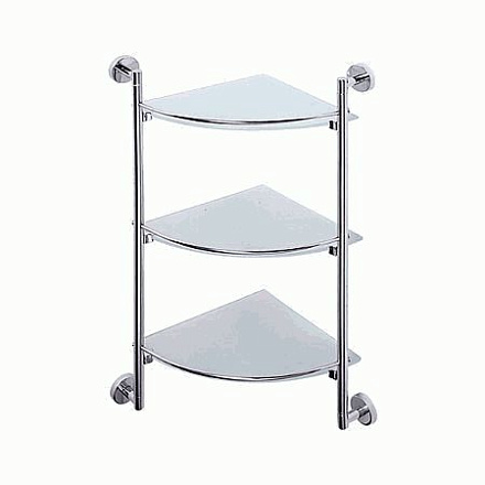 полка LEDEME угловая 3-ярусная, стекло L1707-3