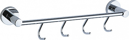 204  Планка VIKO с 4-мя крючками 410х87х92мм (цинк) Chrome