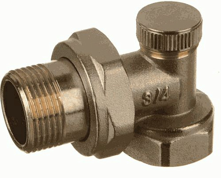 клапан запорный д/радиатора угловой 3/4" TeRma (33956)