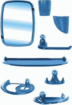 набор для ванной BEROSSI Вива Классик 10208 светло-голубой