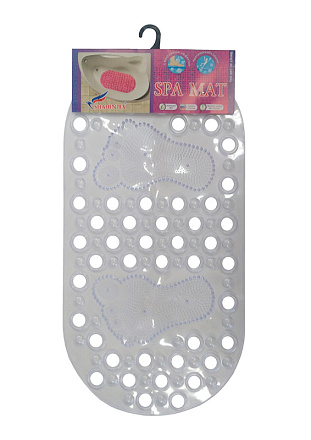 коврик в ванную противоскользящий Массажный, 66х33 см прозрачный