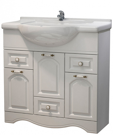 тумба Прованс 85(Элеганс 85)DB3 напольная, ясень белый без умывальника 830х336х870