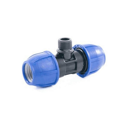 Тройник компресс ПЭ Дн50х2"х50 НР Ру16 VALFEX 1210025020050