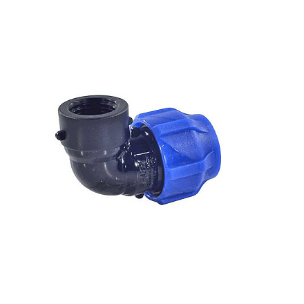 Отвод компресс ПЭ Дн50х1 1/2"х90гр ВР Ру16 VALFEX 1210012350112